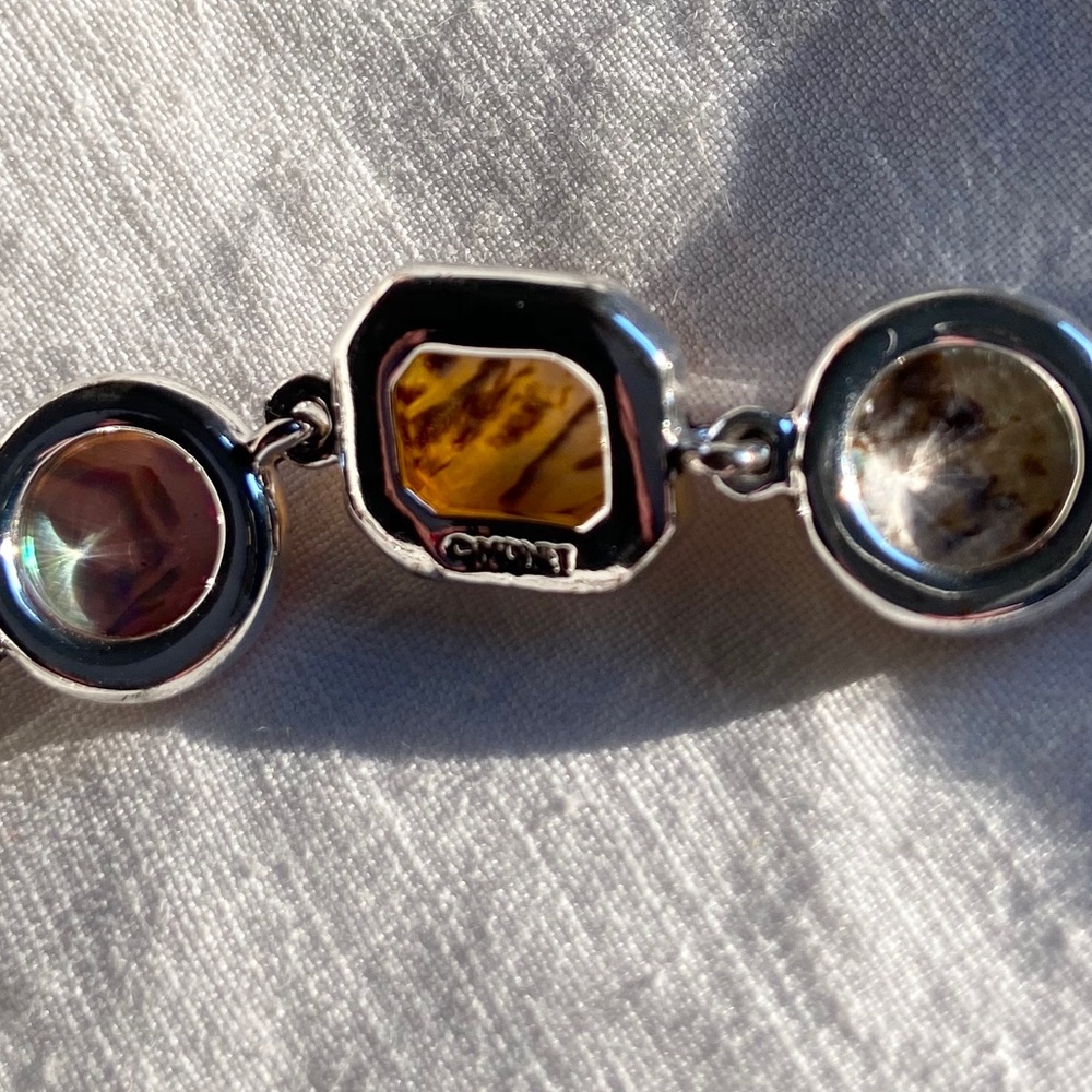 Monet bracelet NWOT never worn green purple gold - Picture 4 of 4